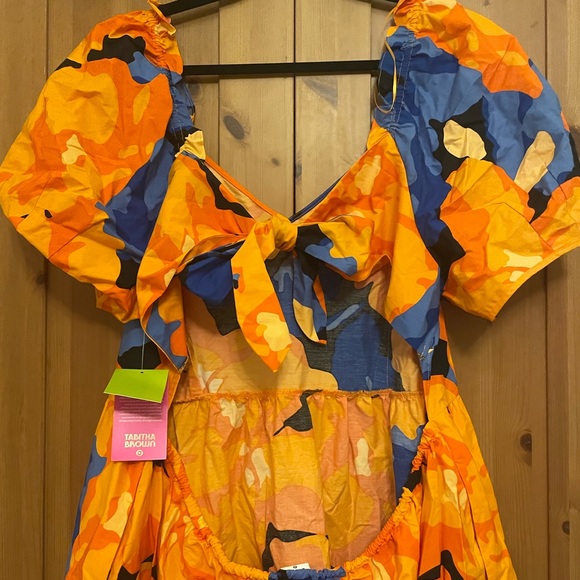 Tabitha Brown for Target 2022 limited release, puff sleeve, tie-back floral midi - Picture 3 of 4